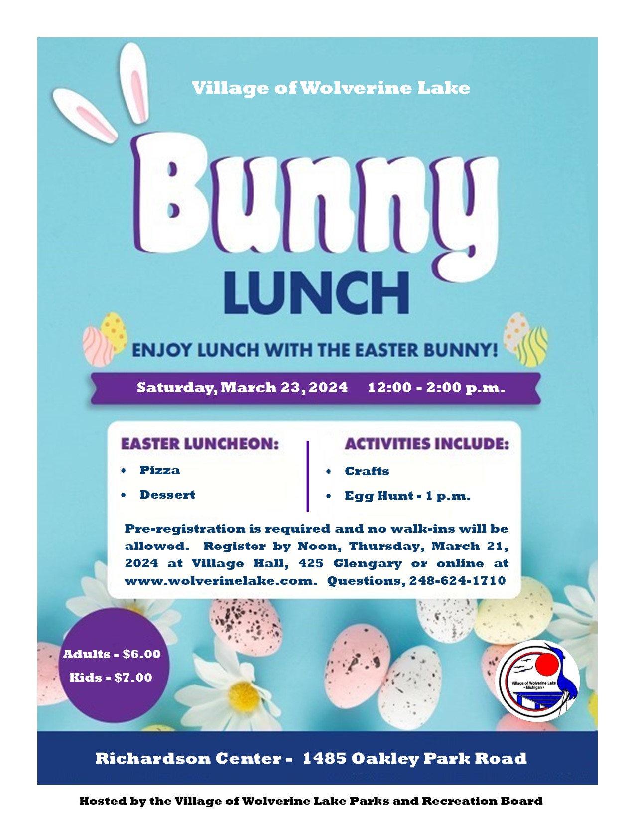 Bunny lunch Flyer 2024